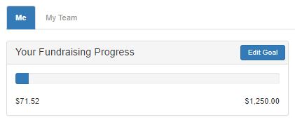Editing your fundraising goal.